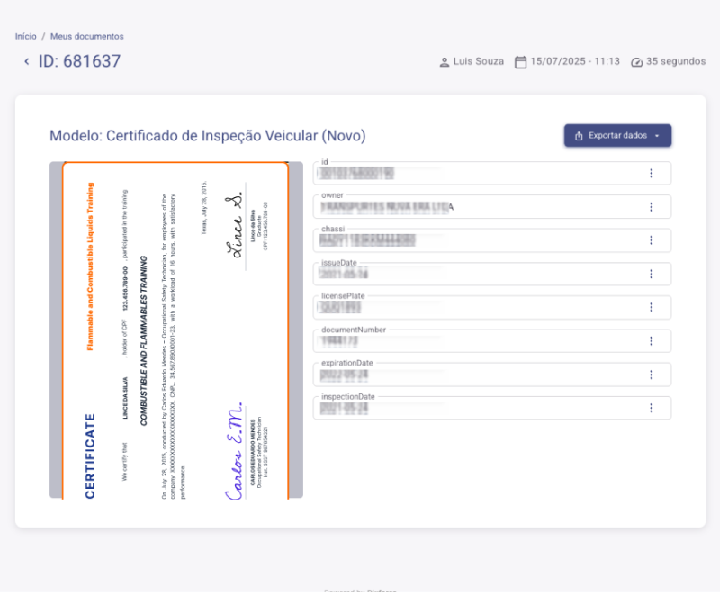 Comparação automática
